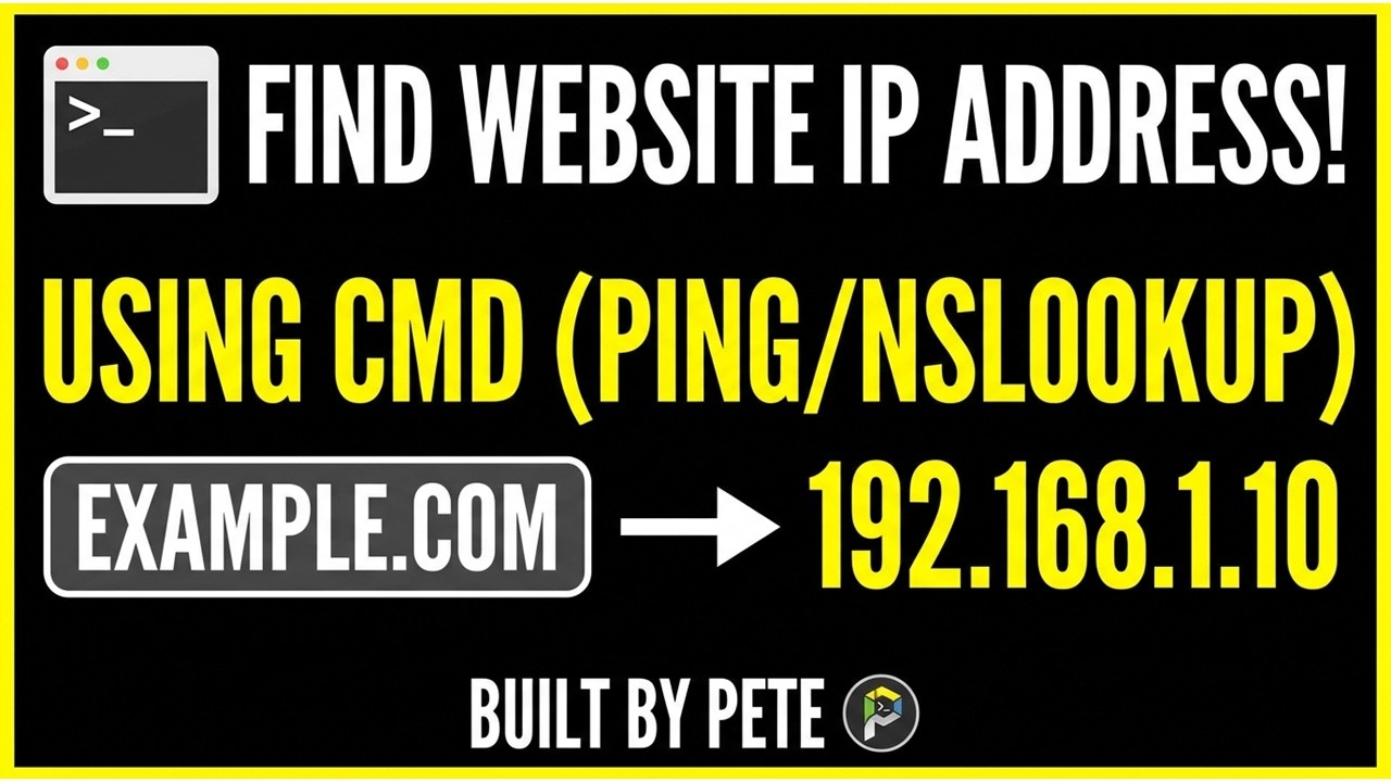 Find Any Website IP Address using the Command Prompt