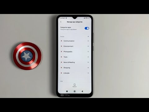 Manage app categories on Poco C40 Android 11