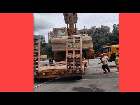 Extreme Dangerous Idiots Excavator Heavy Equipment Operator Skill   Fastest Climbing Driver