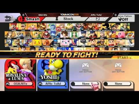 Youmacon 2015 Wii U - Nite vs Afro Toad - Smash Bros. 4 Wii U