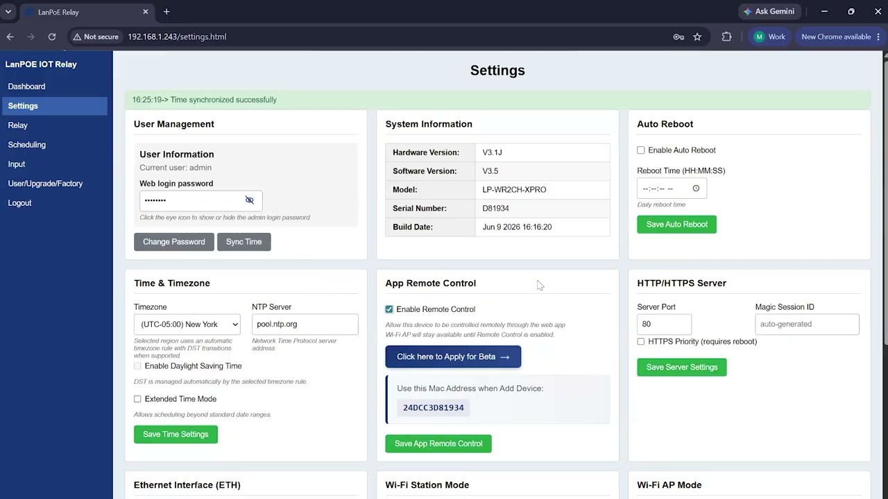 Web App Remote Control: Account Setup