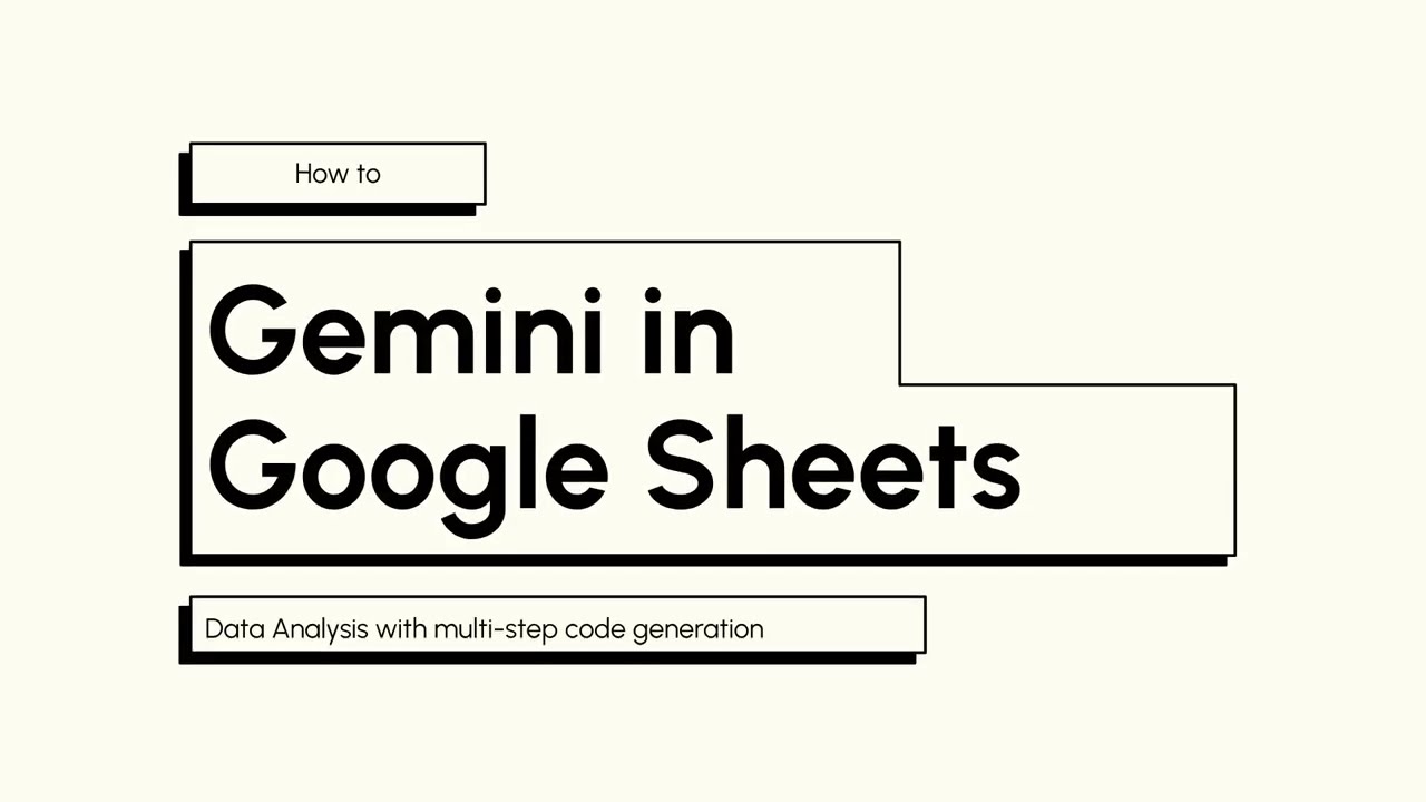 Google Sheets Gimini AI features official demonstration video - Intelligent data analysis and automation capabilities showcase