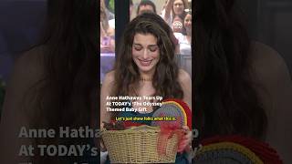 Anne Hathaway Tears Up At TODAY’s ‘The Odyssey’ Themed Baby Gift 