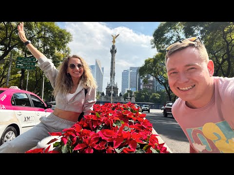 🇲🇽NUESTRO PRIMER DIA en MÉXICO - PRIMEROS EMOCIONES | RUSOS REACCIONAN en CIUDAD de MEXICO 2023
