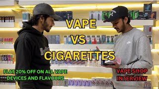 Vape vs Cigarettes | Vape Shop | Sticky Fingers Vape Shop Lahore | Vaping vs Smoking