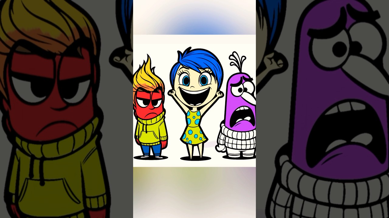 Coloring Inside Out 2 | Joy Anger Fear | Coloring Page