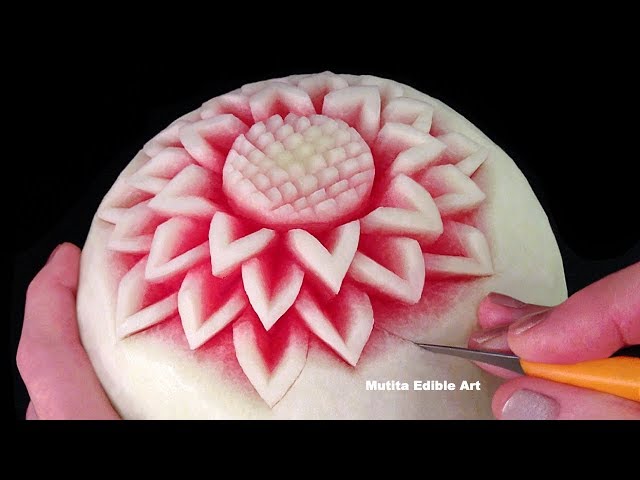 Watermelon Fruit Carving - Flower