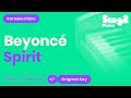 Beyoncé - Spirit (Karaoke Piano)
