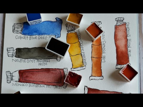 Swatching @renesanspolska Watercolors in a fun and illustrative way!