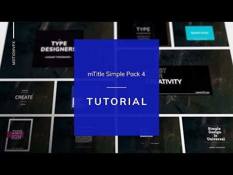 FCPX Plugin Tutorial - mTitle Simple Pack vol. 4 - MotionVFX