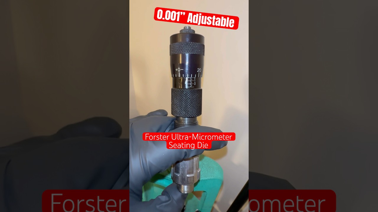 0.001” Depth Adjustable, High Concentricity Seating-Forster Ultra Micrometer Seating Die