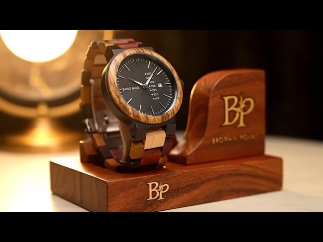 ساعة خشبية رجالية