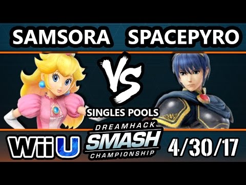 DHA 2017 SSB4 - Samsora (Peach) Vs. SpacePyro (Marth) Smash 4 - Smash Wii U