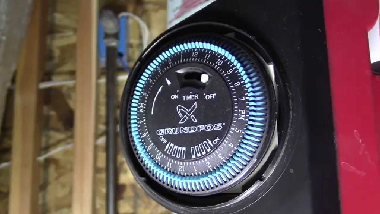 How to program a Grundfos water circulation pump timer