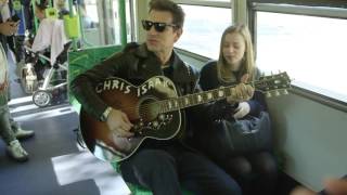 A nice day for some lucky Melbourne commuters surprised by superstar Chris Isaak! #HaveANiceDay