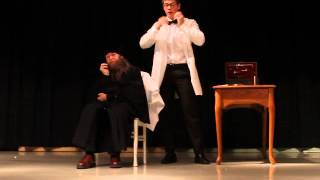 Dentist pulling tooth