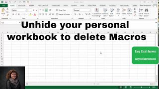Unhide your Personnel workbook to delete macros