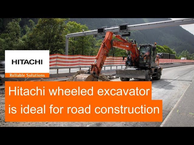Hitachi wheeled excavator is ideal for road construction