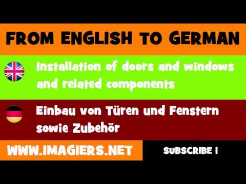 DEUTSCH   ENGLISCH  = Einbau von Türen und Fenstern sowie Zubehör