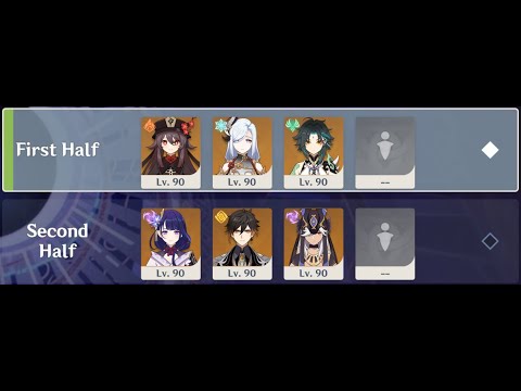 3.1 Spiral Abyss, 5★ Polearm Team - (Floor 12, 9★)