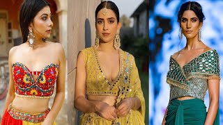 Trending Mirror Work Croptop Lehenga Blouse Designs||Blouse Designs For Lehenga