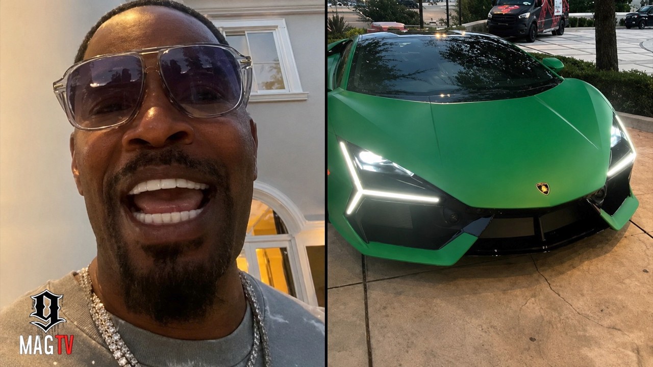 "Car That Sing" Tank Pulls Up To Jamie Foxx Mansion In His New $800K Lamborghini Revuelto! 🔥 Luxury Flex!