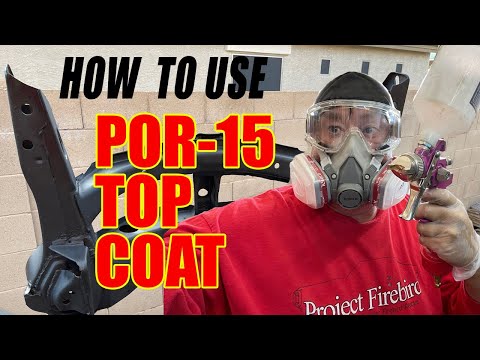 How to use POR-15 TOP COAT to PAINT A CAR or TRUCK FRAME - USING Harbor Freight $16 SPRAY GUN HVLP