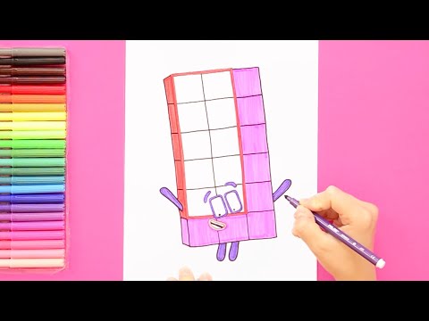 How to draw Numberblocks Block 18