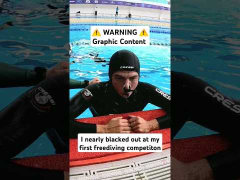 I NEARLY BLACKED OUT AT MY FIRST COMPETITON! #freediving #extremesports #shorts
