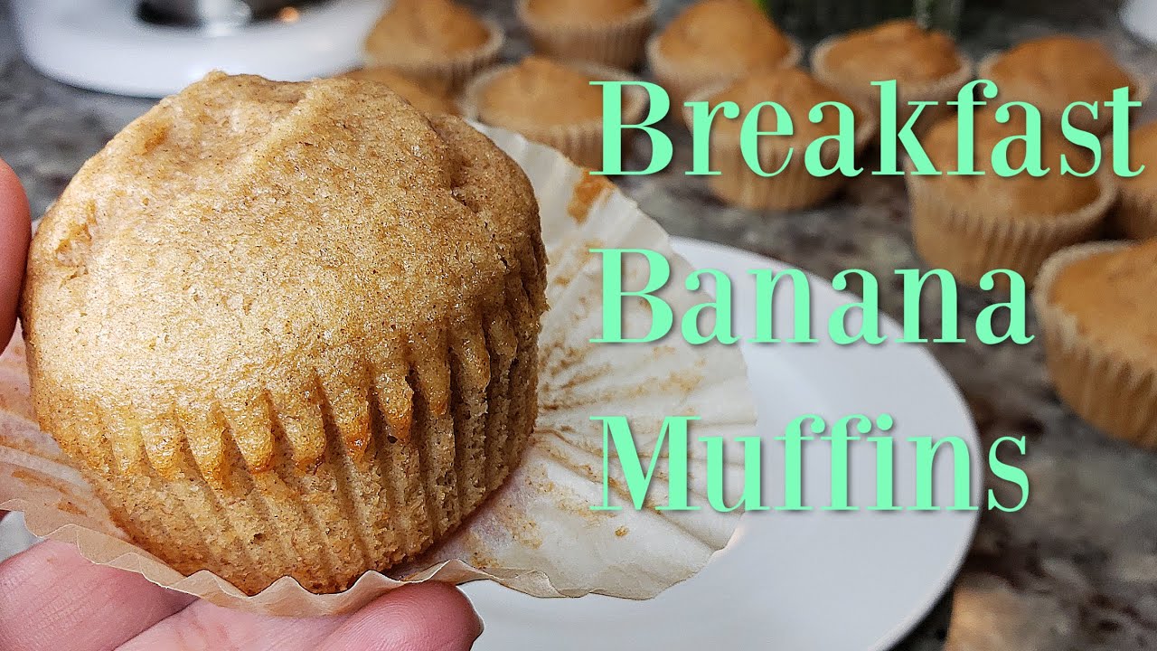 BREAKFAST BANANA MUFFINS Dairy Free, Egg Free Muffins Recipe Bake With Me