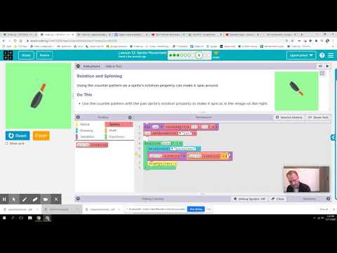 code.org Discoveries 2020 Unit 3 Lesson 12 page 8 (spinning pan)