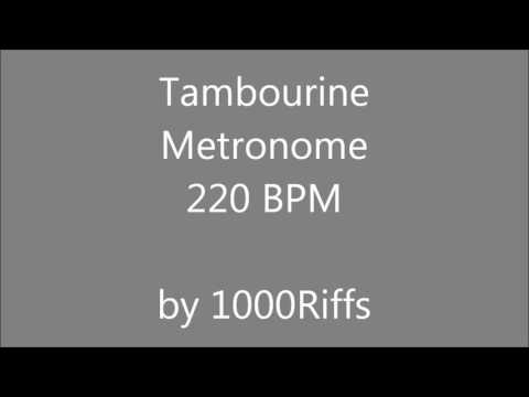 Tambourine Metronome 220 BPM - Beats Per Minute