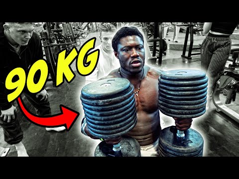 90 kg dumbbell press!