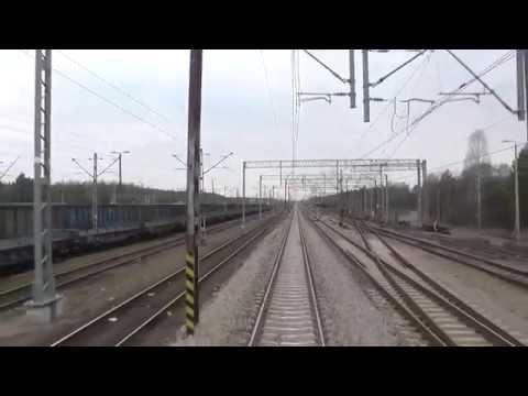 Odcinek Katowice - Zawiercie z tyłu pociągu TLK Sztygar