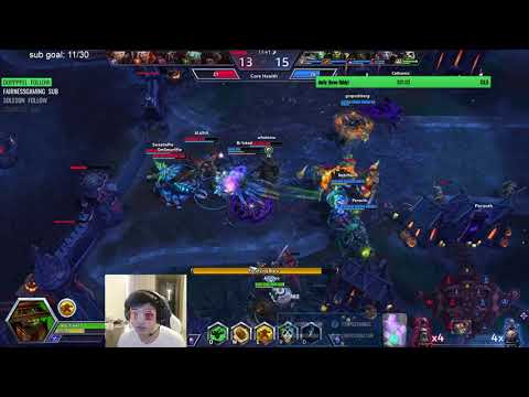 Chen S,E,F - Dealing with Zagara in Solo Lane - Grandmaster Storm League Game