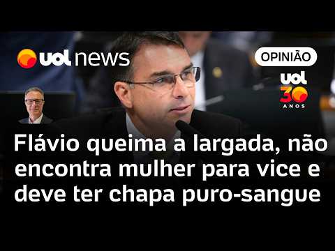 Flávio Bolsonaro queima a largada, não encontra mulher para vice e deve ter chapa puro-sangue | Fucs