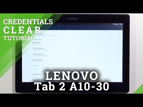 How to Clear Credentials on LENOVO Tab 2 A10-30 – Clear All Licenses