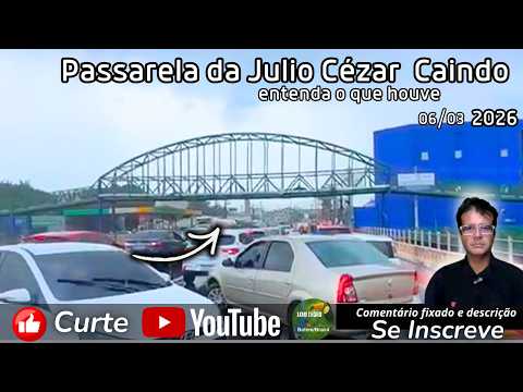 Passarela CAINDO  Colapso em obra da COP30, cede e interdita Av. Júlio César em Belém