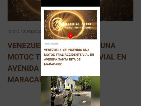 VENEZUELA: SE INCENDIO UNA MOTOC TRAS ACCIDENTE VIAL EN AVENIDA SANTA RITA DE MARACAIBO