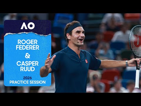 LIVE | Roger Federer & Casper Ruud | Practice Session | Opening Week | Australian Open 2026
