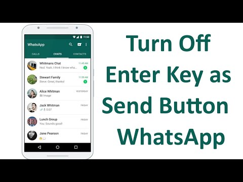 How to Turn off enter key as send button in WhatsApp?