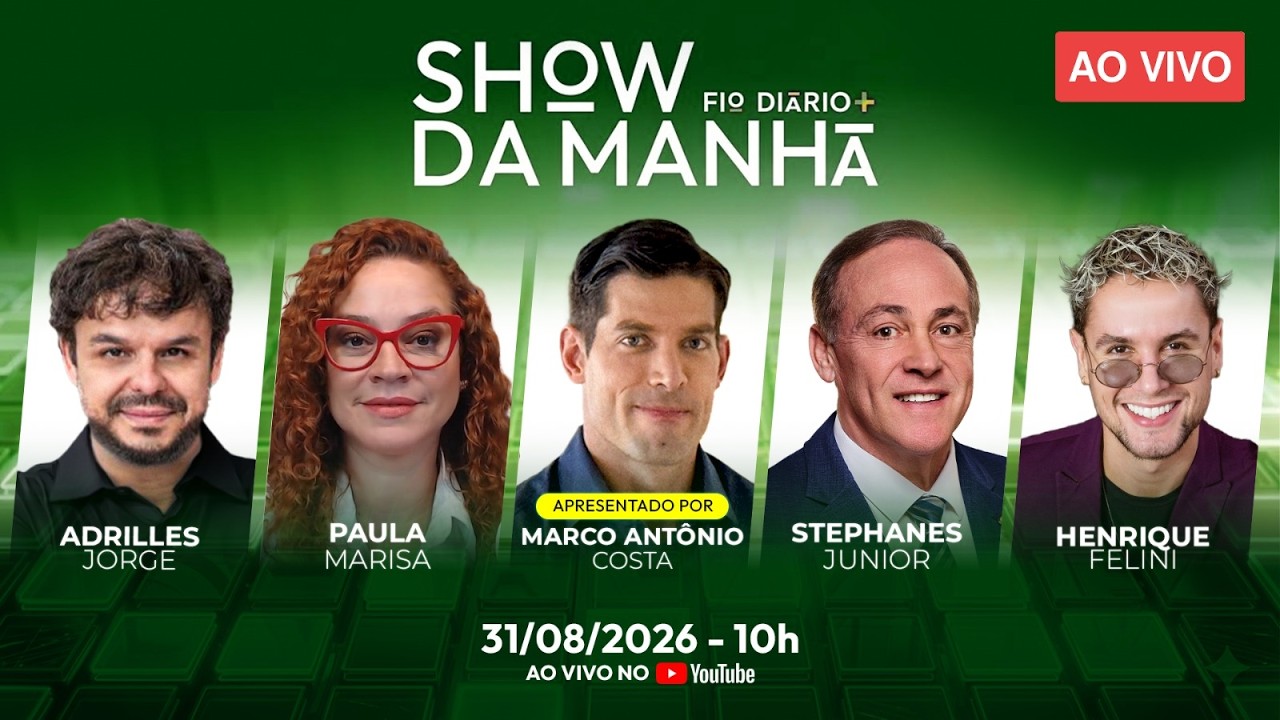 SHOW DA MANHÃ - MARCO ANTÔNIO, ADRILLES, PAULA MARISA, FELINI E STEPHANES JR. | 31/08
