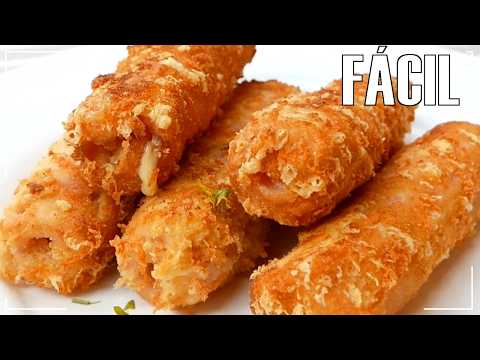 Cómo hacer rollitos de jamón y queso sin horno con 5 ingredientes en 5 minutos