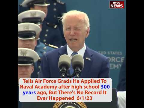Biden Tells Applied To Naval Academy "300 Years Ago" After High School — No Record It Happened