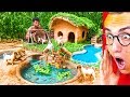 They Built An AMAZING SECRET Primitive HOUSE FOR PUPPIES!