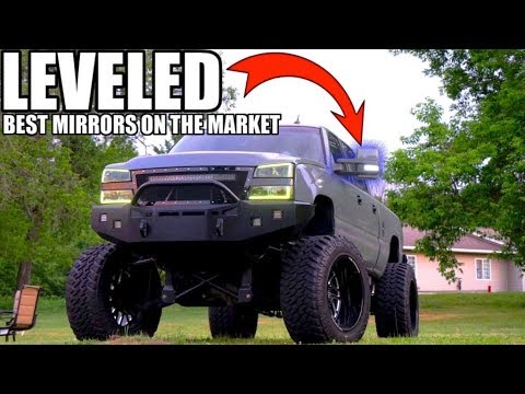 HOW TO: INSTALL and LEVEL THE BEST new style tow mirrors on a SILVERADO/SIERRA (THE EASY WAY)