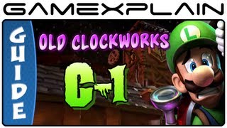 Luigi's Mansion 2: Dark Moon: Old Clockworks C-1 Gem, Boo & Puzzle Guide & Walkthrough (100%!)