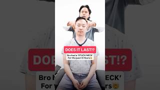 Is this Neck Crack Relief PERMANENT⁉️ #chiropractic #backpain #neckpain #trending