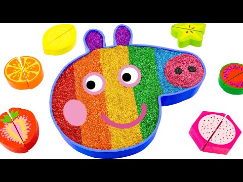 ASMR Video l Mixing All My Glitter Slime Into Rainbow Peppa Pig Bathtub | Making By YoYo
