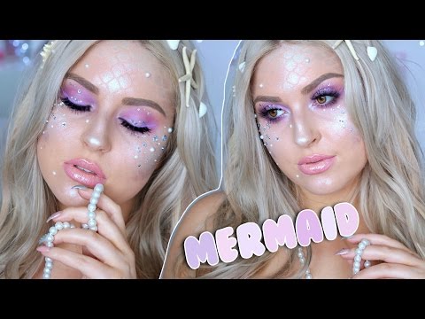Pretty Mermaid Tutorial! ♡ Easy Halloween Makeup! Sparkles & Scales Video